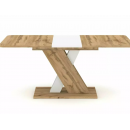 Стол обеденный SIGNAL EXEL дуб вотан/белый мат 140-180/85